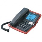 טלפון משרדי צג גדול דקורטיבי שחור אדום